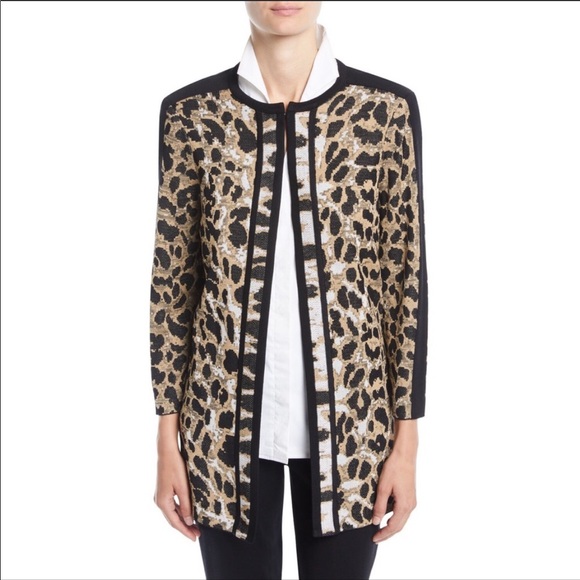Misook Jackets & Blazers - Misook Animal Print Long Jacket